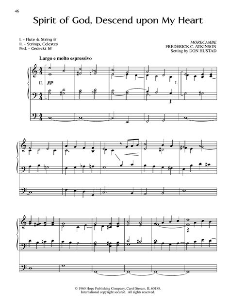 Spirit Of God, Descend Upon My Heart - String Ensemble Score And Parts
